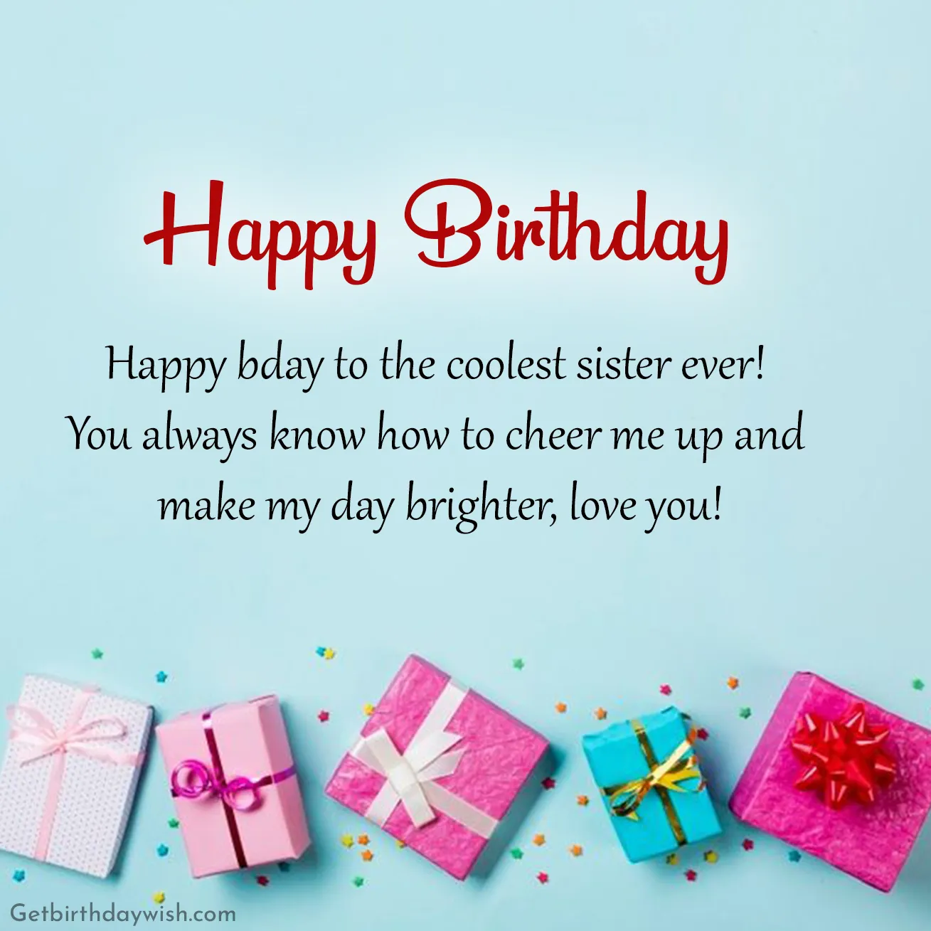 Birthday Greetings for Sister Image