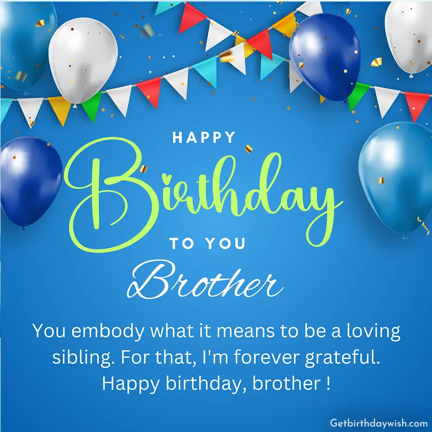 Happy Birthday Brother Wishes Image